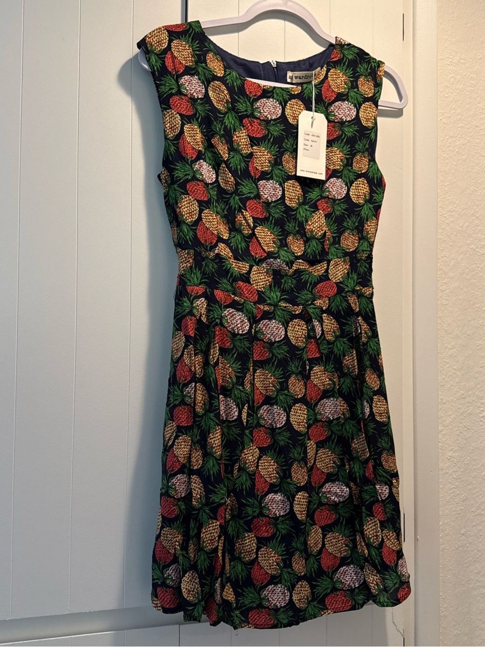 sm Wardrobe Navy with the Pineapple print dress